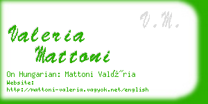 valeria mattoni business card